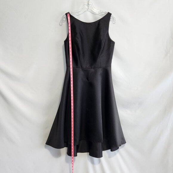 Alfred Sung Black High Low A-Line Formal Dress Size 10 - Picture 4 of 10